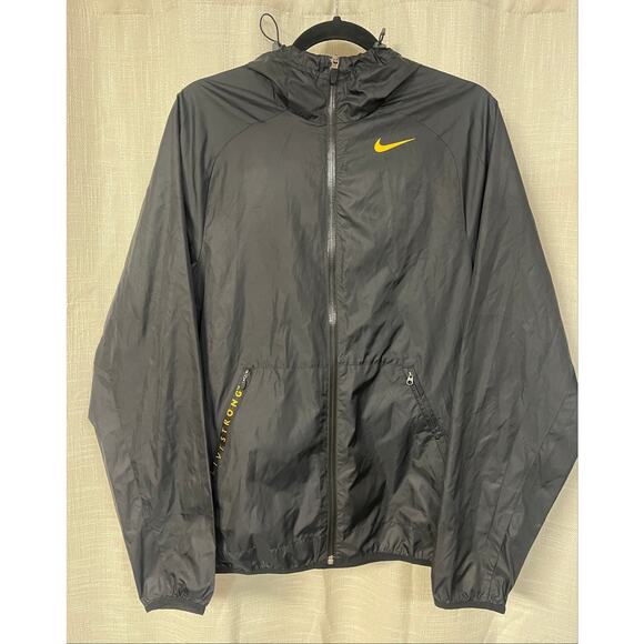Nike Other - Nike Men's Windbreaker Black Gold Size Small Lightweight LIVESTRONG Edition